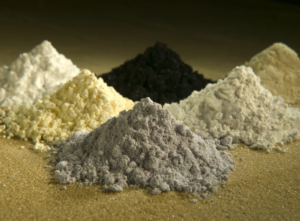 A group of different colored powdersDescription automatically generated