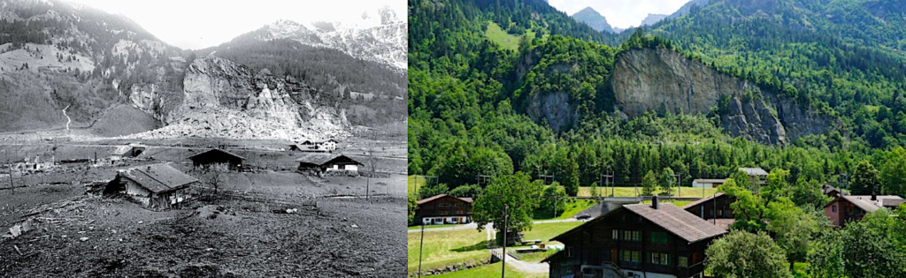 A collage of a mountain and a house

Description automatically generated