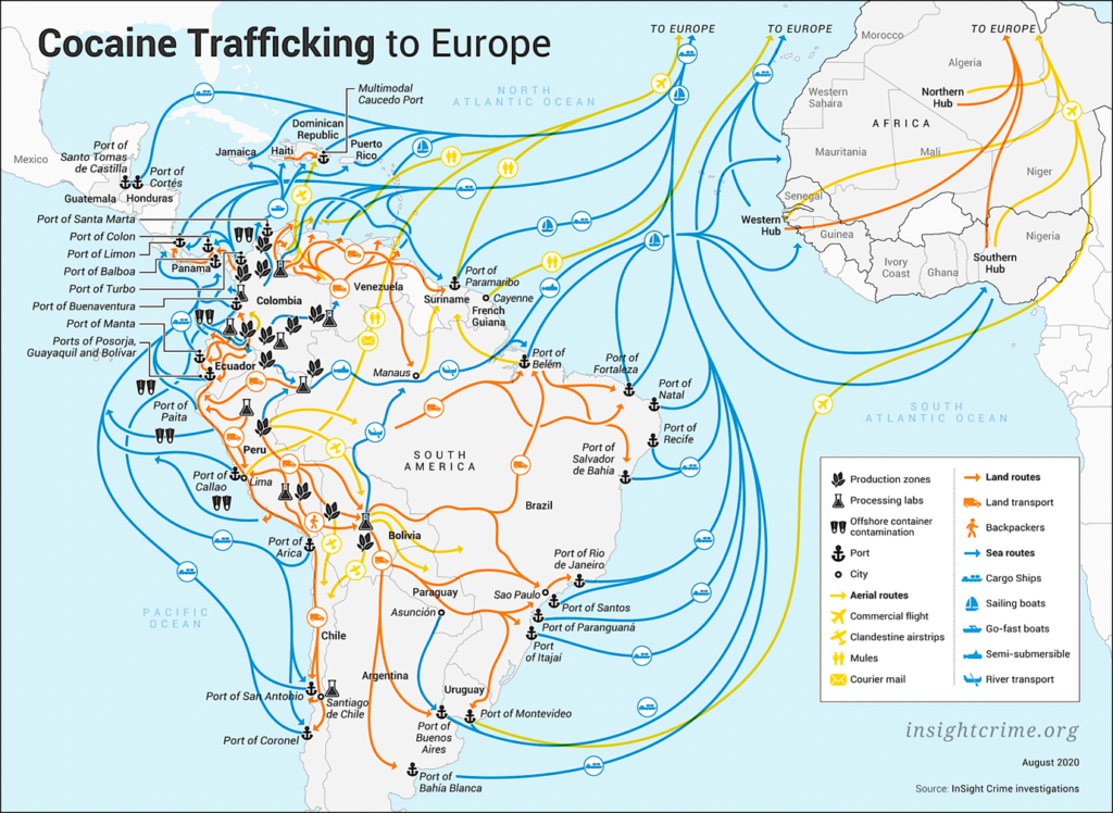 A map of the continent with different colored lines

Description automatically generated
