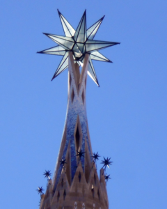 A star on top of a buildingDescription automatically generated